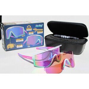 PIT VIPER The Bonaire Breeze Try-Hard Sunglasses Blue/Purple Interchange NEW
